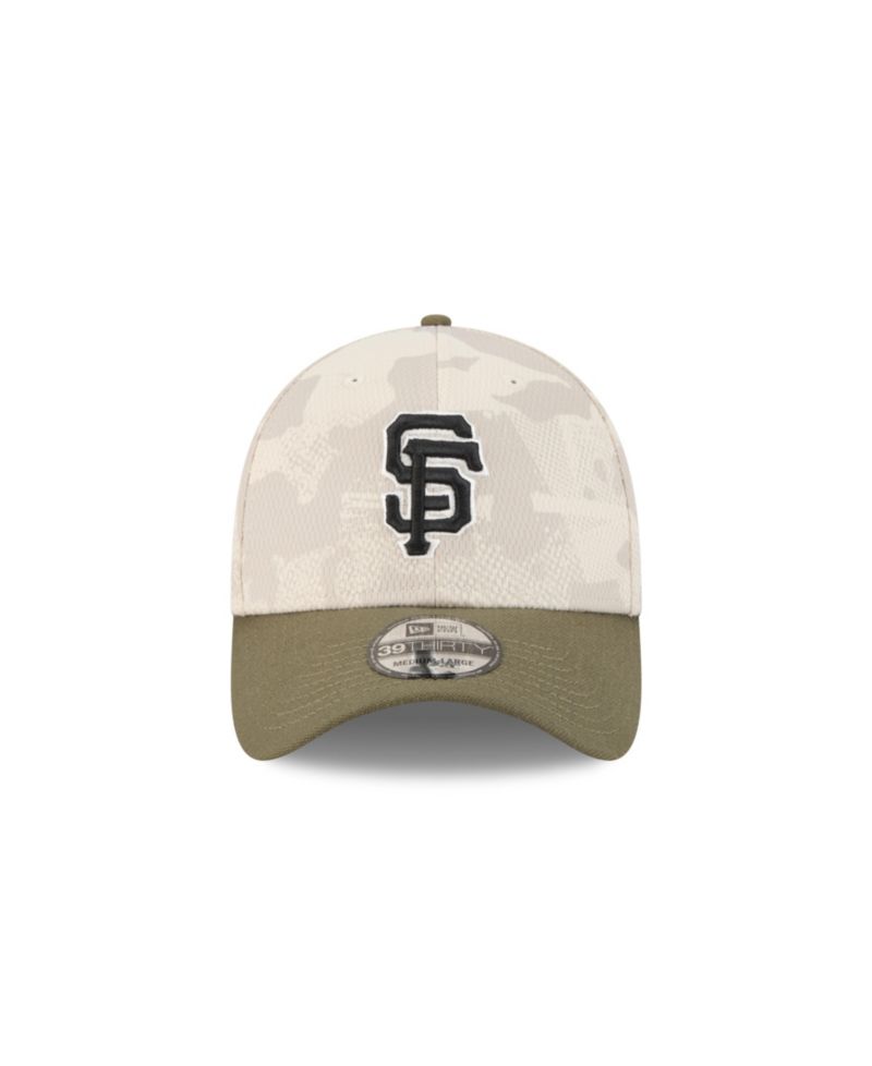 Men's Light Beige/Olive San Francisco Giants 2025 Armed Forces Day 39THIRTY Flex Hat