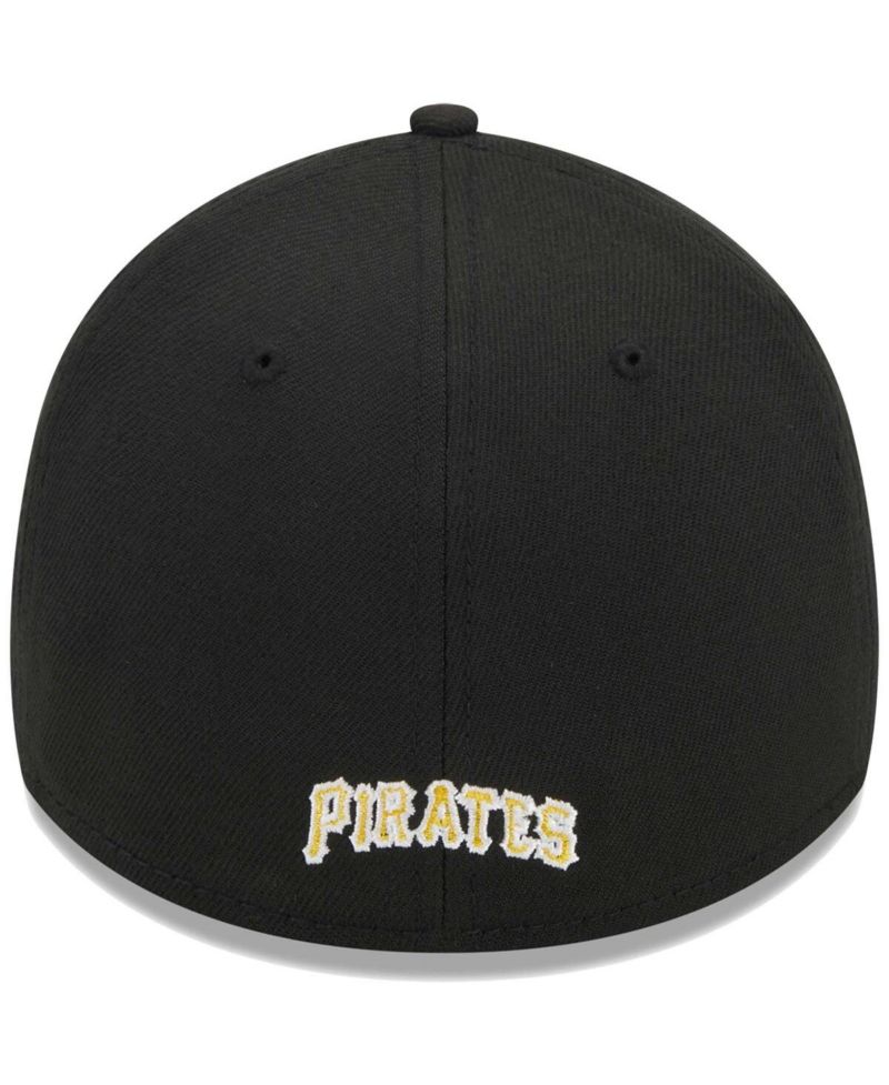 Men's Black Pittsburgh Pirates Logo 39THIRTY Flex Hat