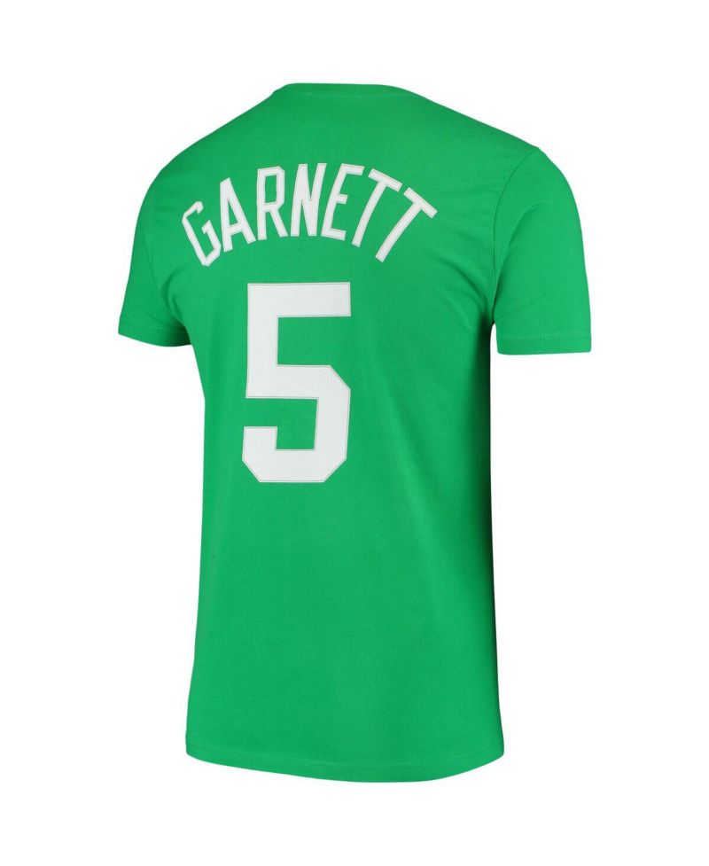 Men's Kevin Garnett Kelly Green Boston Celtics Hardwood Classics Stitch Name & Number T-Shirt
