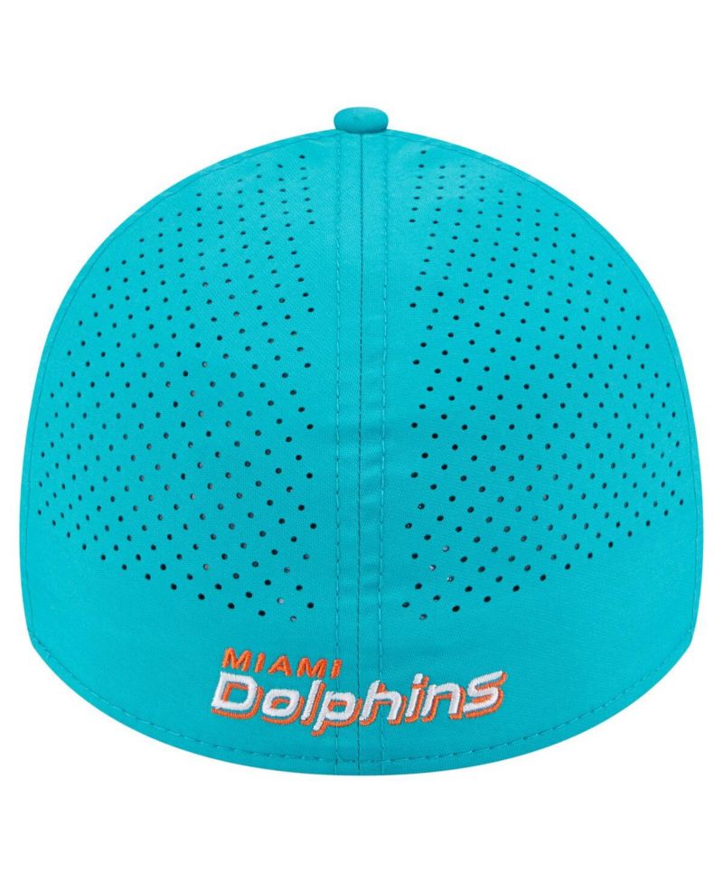Men's Aqua Miami Dolphins Perforated 39THIRTY Flex Hat