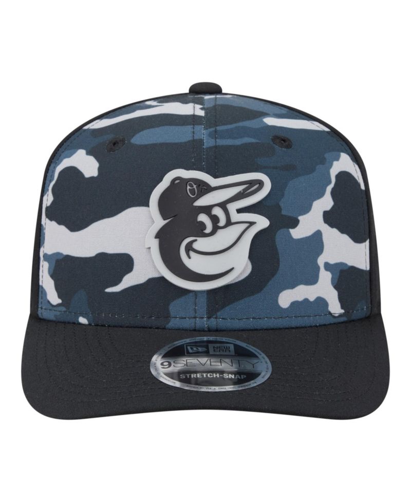 Men's Black Baltimore Orioles Tonal Camo 9SEVENTY Stretch-Snap Hat