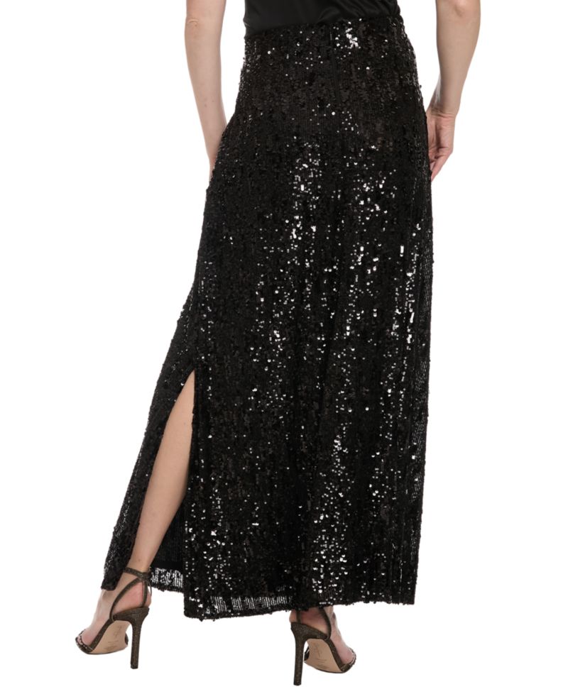 Women's Sequin Maxi Side-Slit Skirt