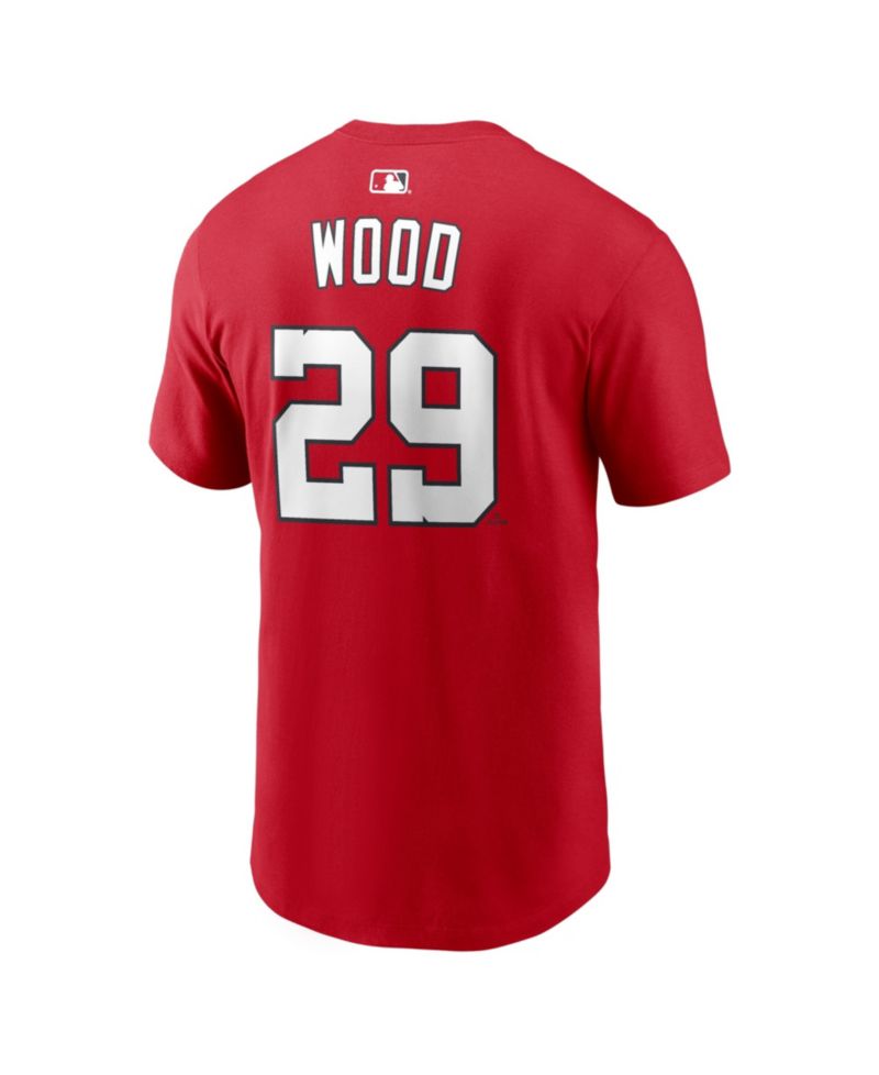 Men's James Wood Red Washington Nationals Name & Number T-Shirt