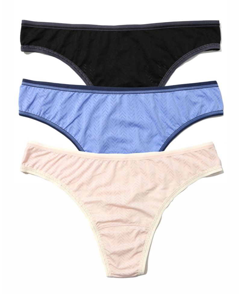 Women's Move Calm Mid Rise Thong 3 Pack