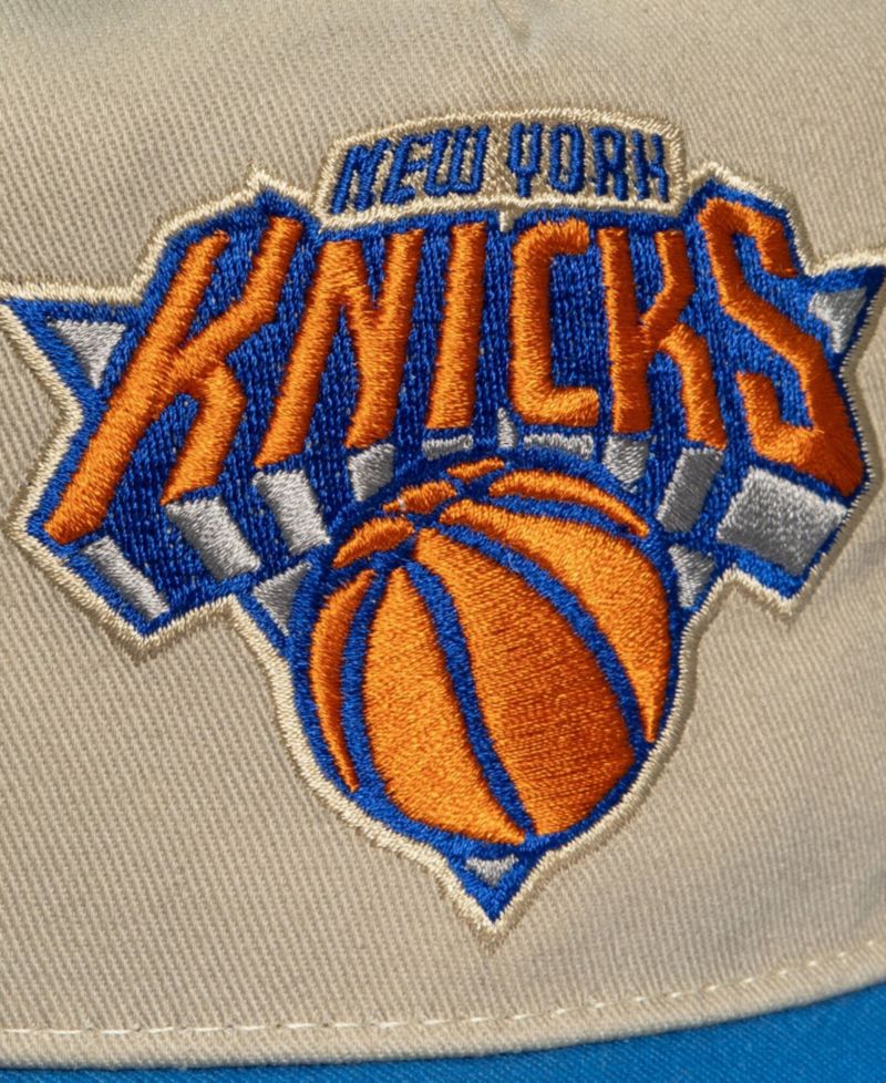 Men's Cream New York Knicks Hardwood Classics Retro Roots Snapback Hat