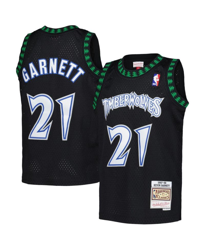 Big Boys and Girls Kevin Garnett Black Minnesota Timberwolves 1997/98 Hardwood Classics Swingman Jersey