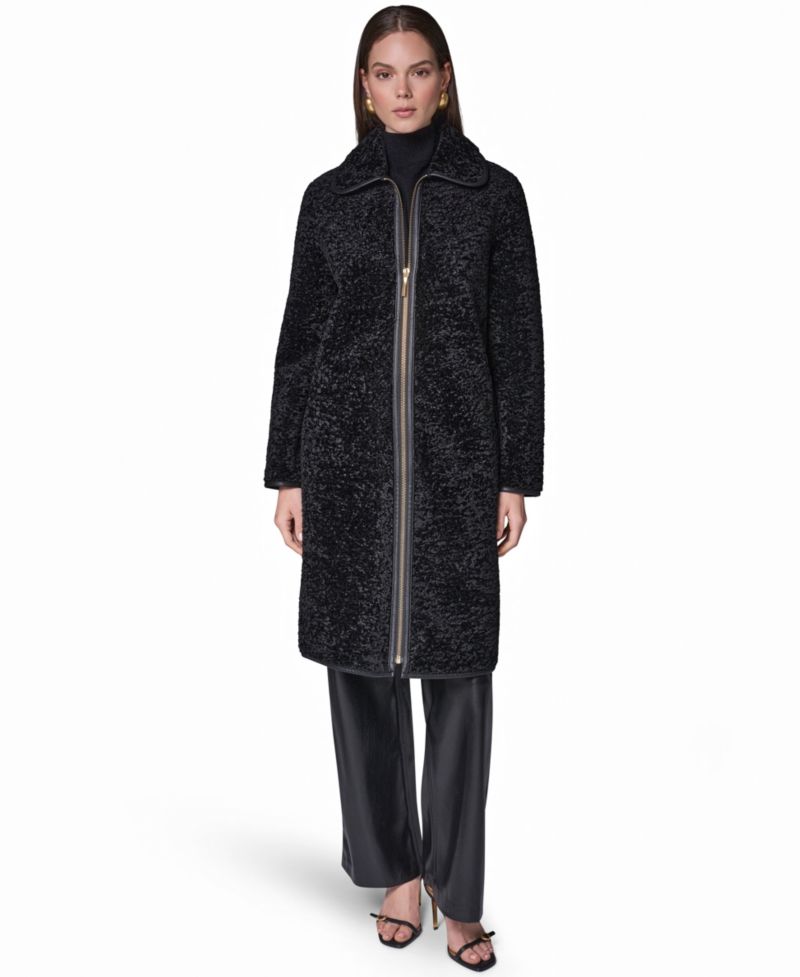 Women's Textured Faux Fur Coat