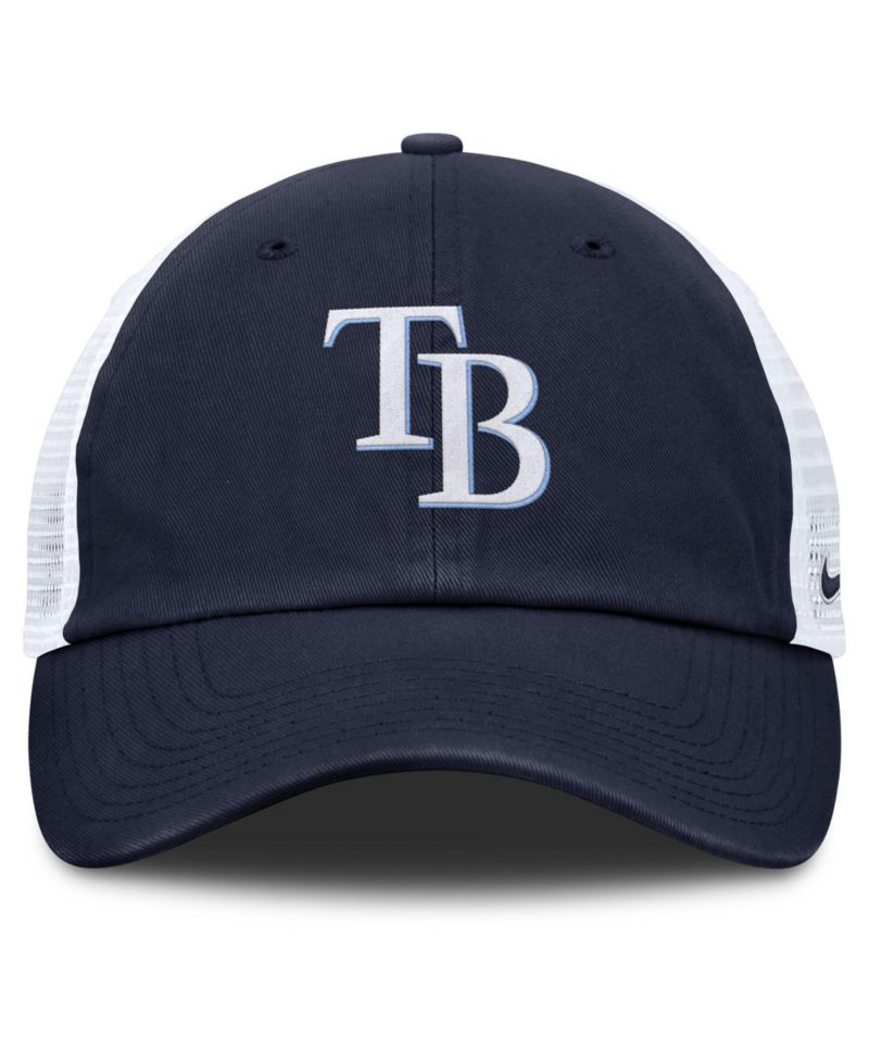 Men's Navy/White Tampa Bay Rays Club Trucker Adjustable Hat