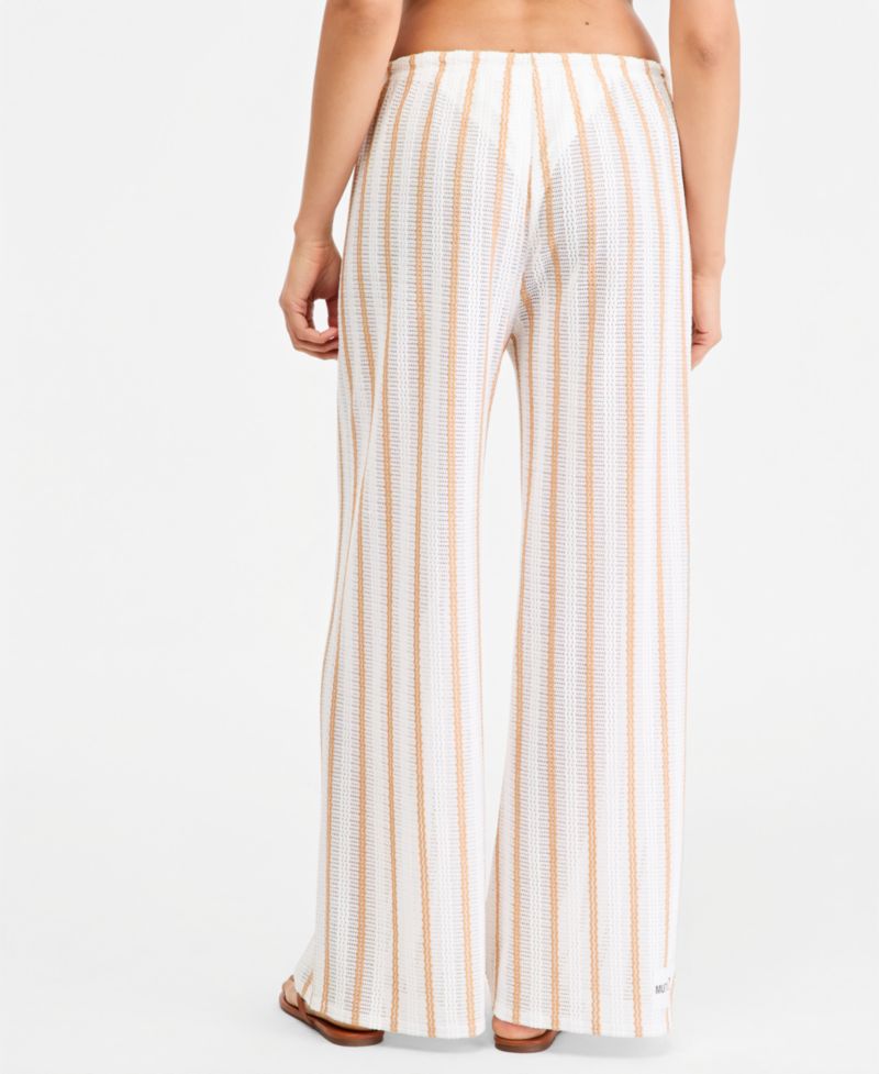 Women's Striped Swim Cover-Up Pants