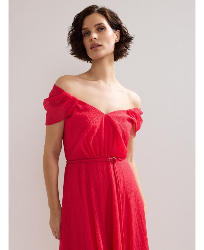 Women's Jen Gathered V-Neck Midi Dress