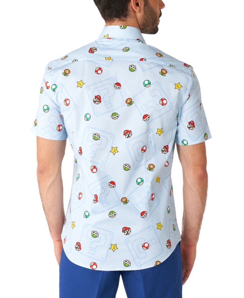 Men's SHIRT Short Sleeve Super Mario Icons