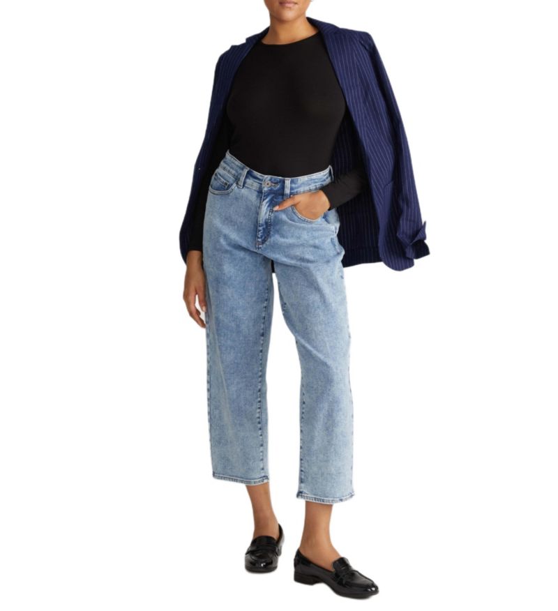 Plus Size Liquid Jersey Long Sleeve Top