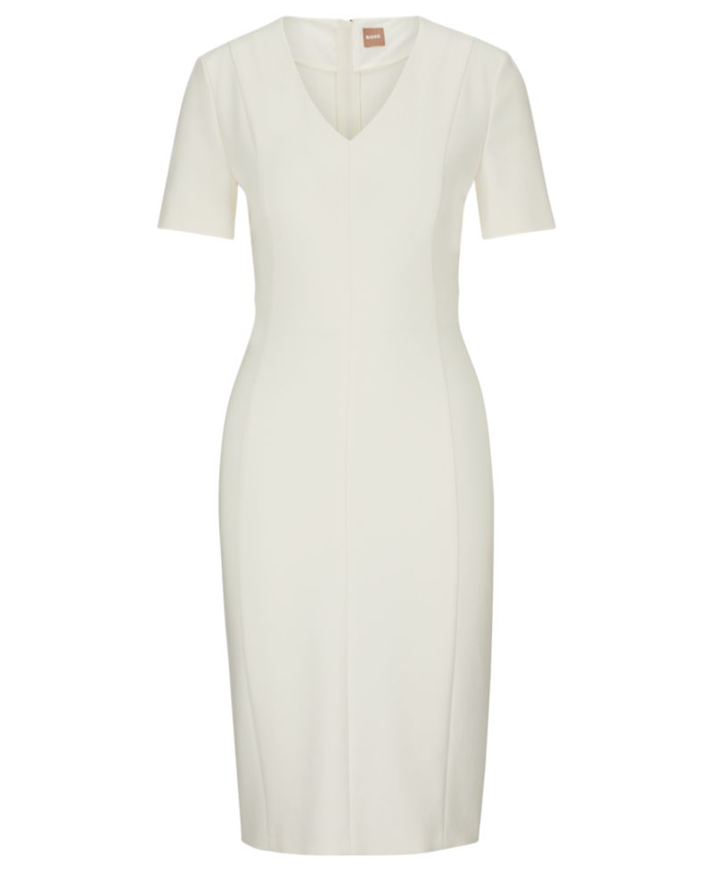 BOSS by Women's Stretch Fabric V-Neck Dress