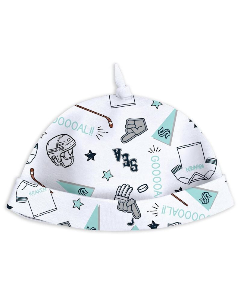 Baby Boys and Girls 2-Piece Seattle Kraken Sleep and Play Sleeper Set with Bib