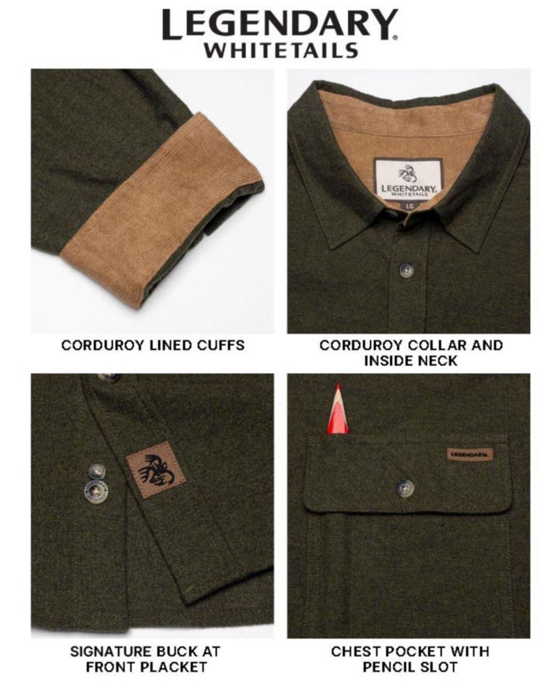 Big & Tall Buck Camp Long Sleeve Casual Fit Button Down Shirt