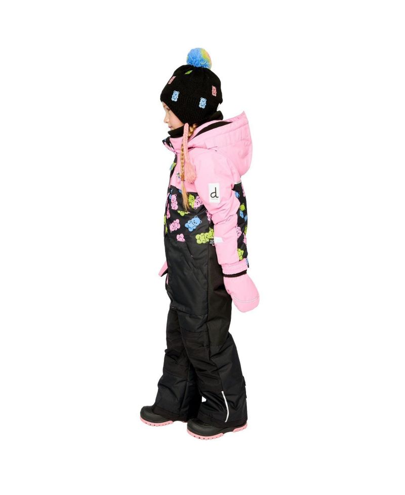 Little and Big Girl One ( 6 to 14 ) Piece Play Snowsuit Gummy Bear Print