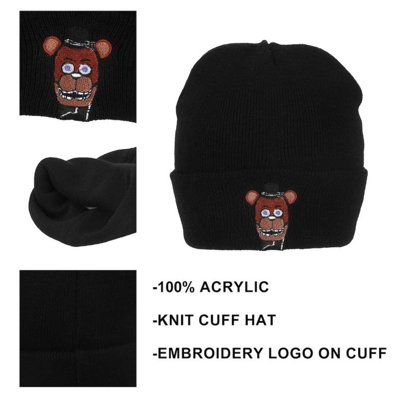 Men's Freddy Embroidery On Acrylic Knit Standard Cuff Beanie