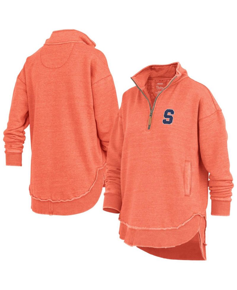 Women's Orange Syracuse Orange Northfork Sojourn Poncho Quarter-Zip Sweatshirt