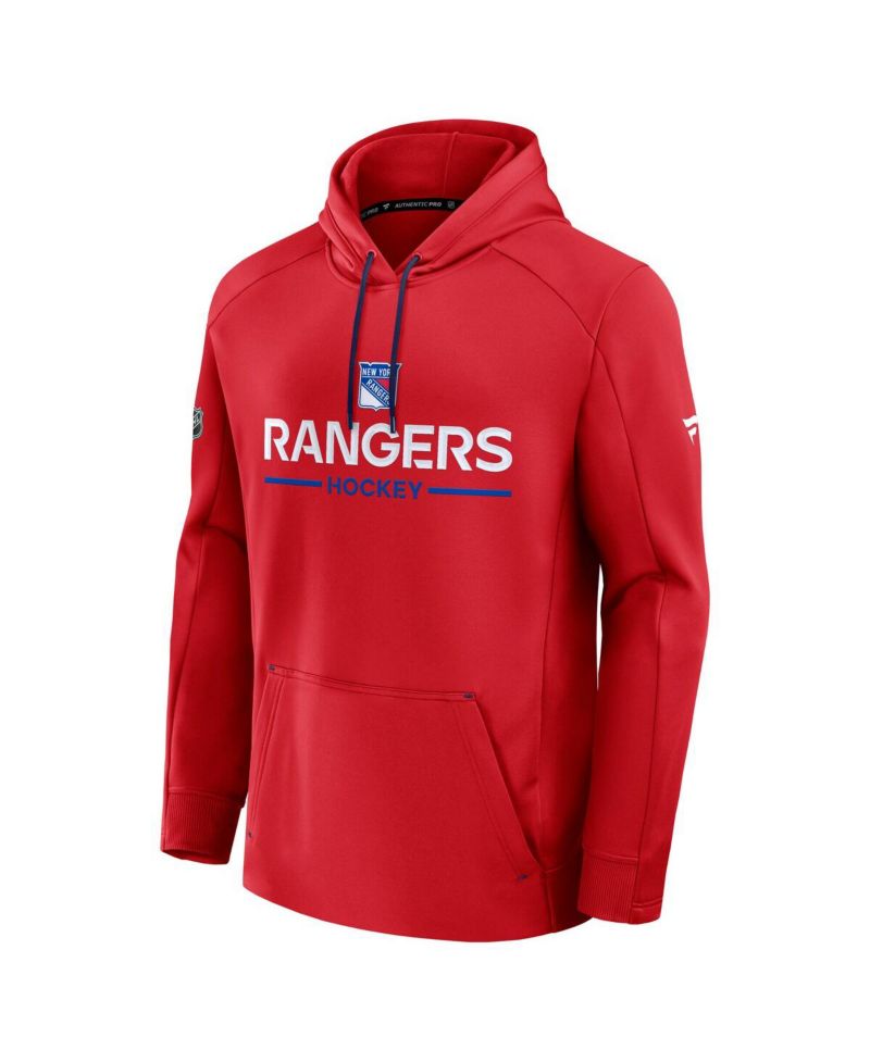 Men's Red New York Rangers Authentic Pro Rink Hoodie
