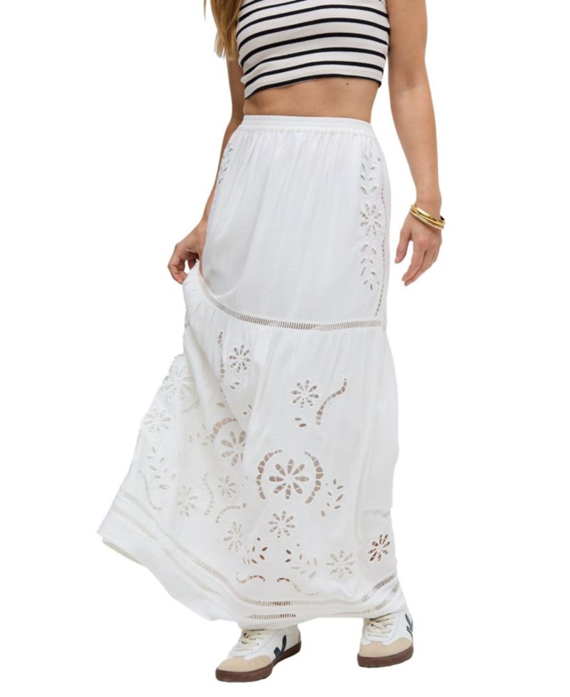 Women's Georgina Lace Paneled Maxi Skirt