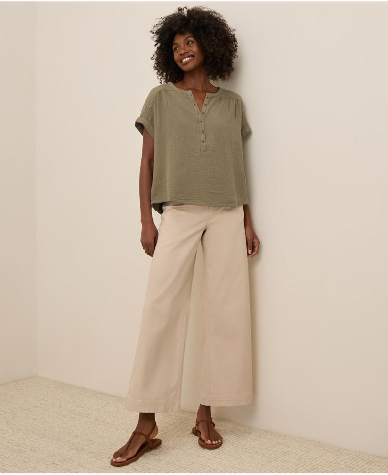Women's Organic Cotton Coastal Double Gauze Popover