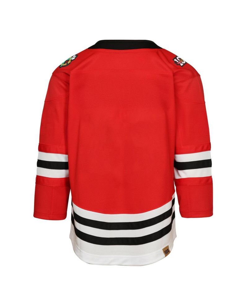 Big Boys and Girls Red Chicago Blackhawks Centennial Premier Jersey