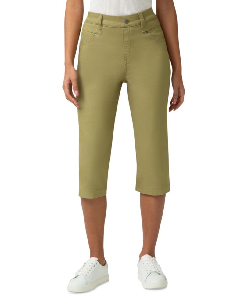 Women's Crosshatch Denim Pedal Pusher Pants