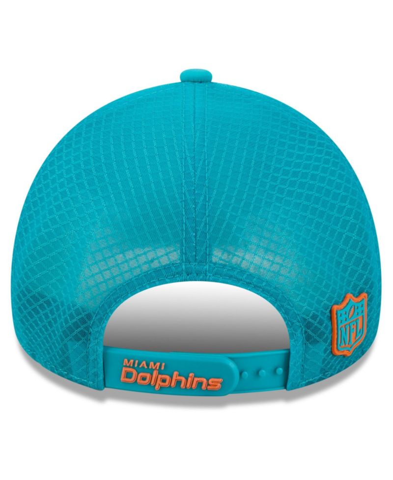 Men's Aqua Miami Dolphins 2026 Sideline Apex 9FORTY Adjustable Trucker Hat