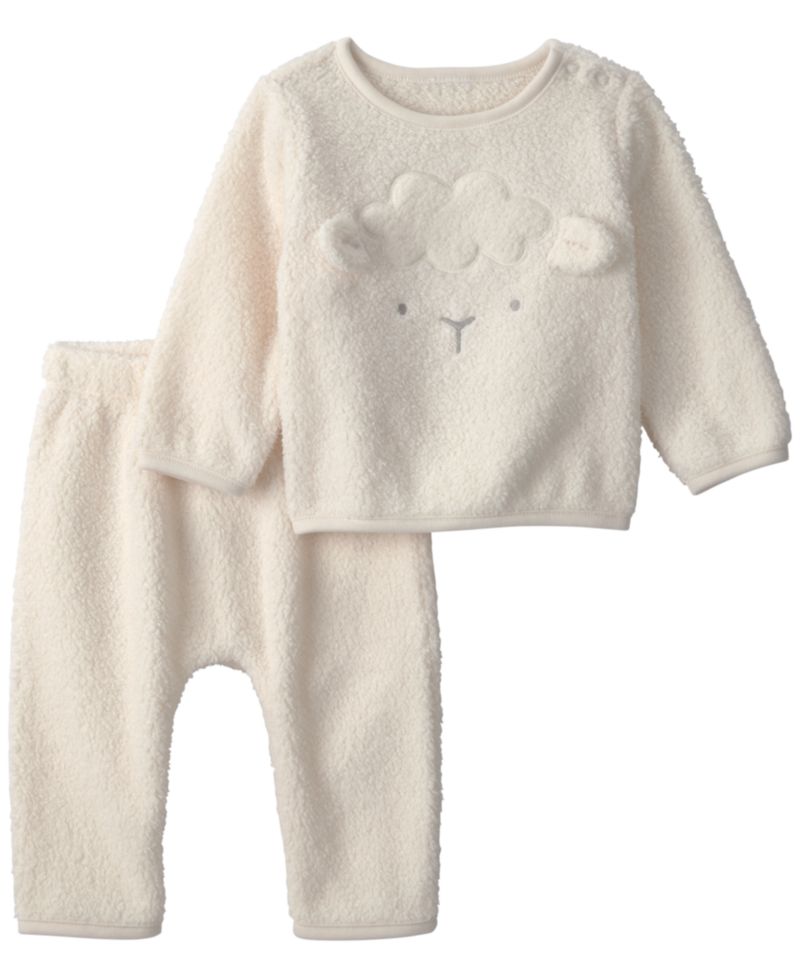 Baby Boys' or Baby Girls' Lamb Fleece Top and Pants, 2-Piece Set