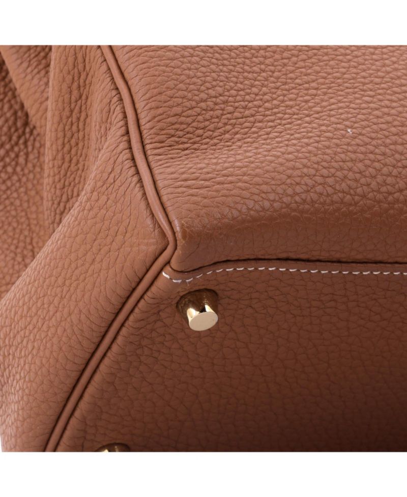 Kelly 28 Handbag Brown Togo with Gold Hardware