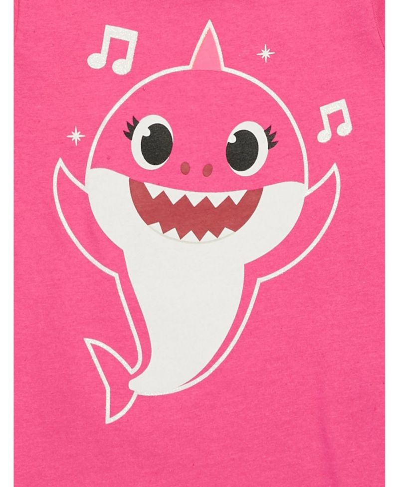 Baby Girls Pinkfong Shark 3 Pack T-Shirts