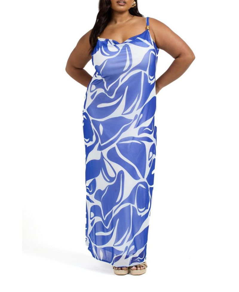 Women's Elegant Patterned Maxi Dress
