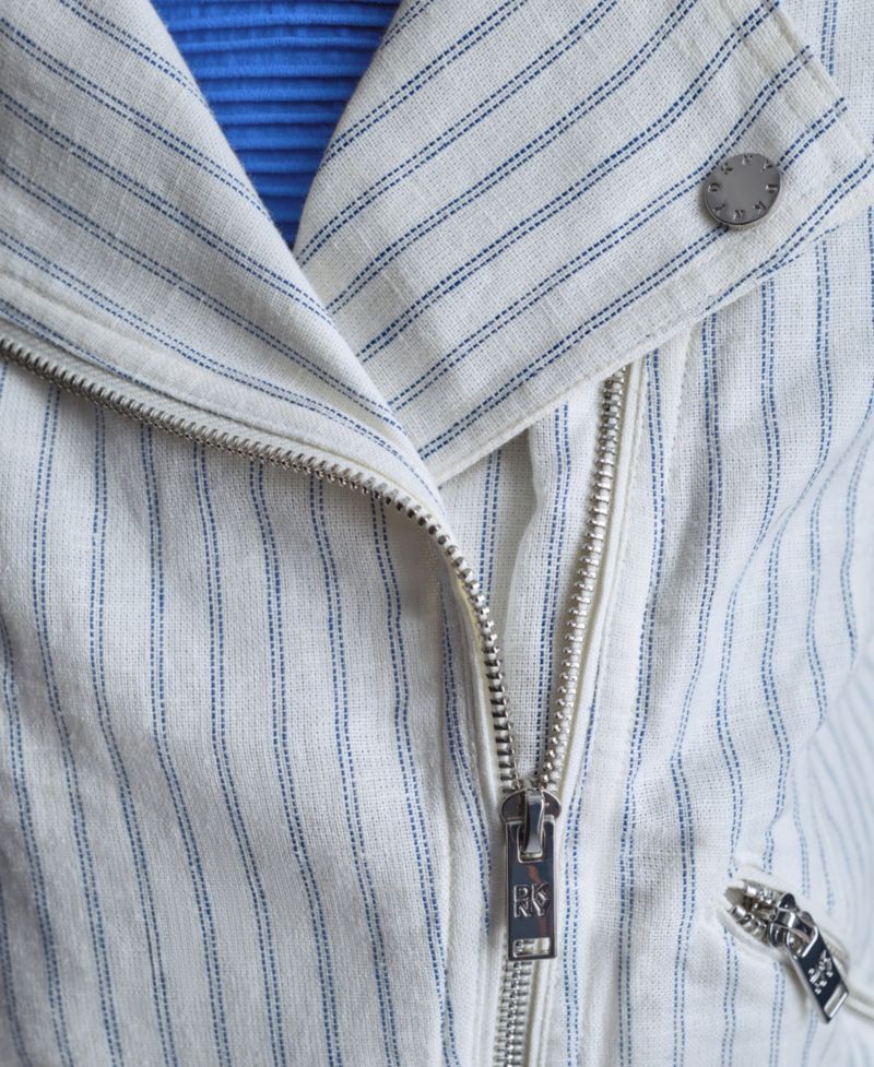Women's Striped Collared Neck Jacket