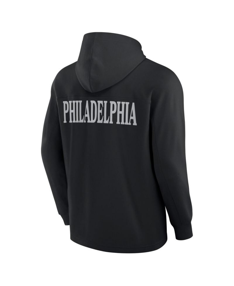Men's Black Philadelphia Flyers Elements Blaze Tri-Blend Long Sleeve Hoodie T-Shirt