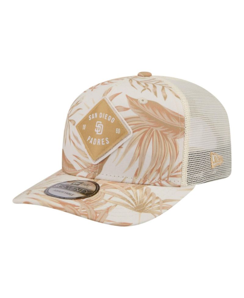 Men's Tan San Diego Padres Tonal Palm COOLERA 9SEVENTY Adjustable Trucker Hat