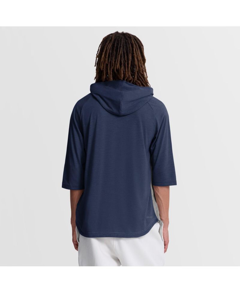 Men's Gray Houston Astros Authentic Collection Flux Dri-FIT Raglan 3/4-Sleeve Hooded T-Shirt