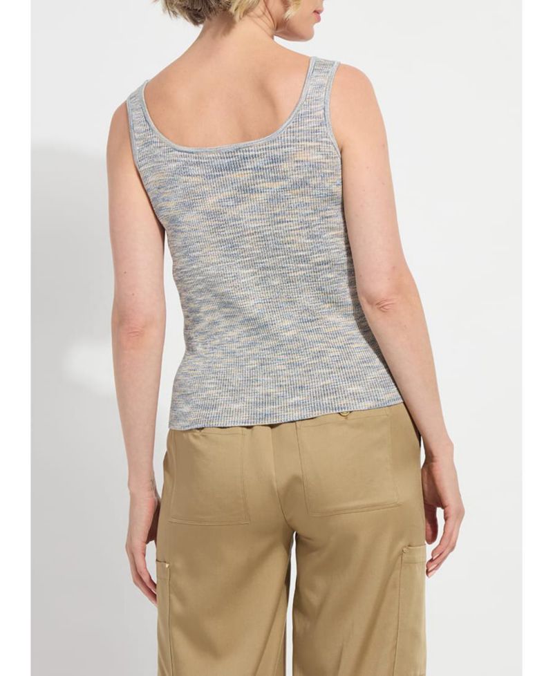 Women's Junie Space Dye 4-way Stretch Fitted Tank Top