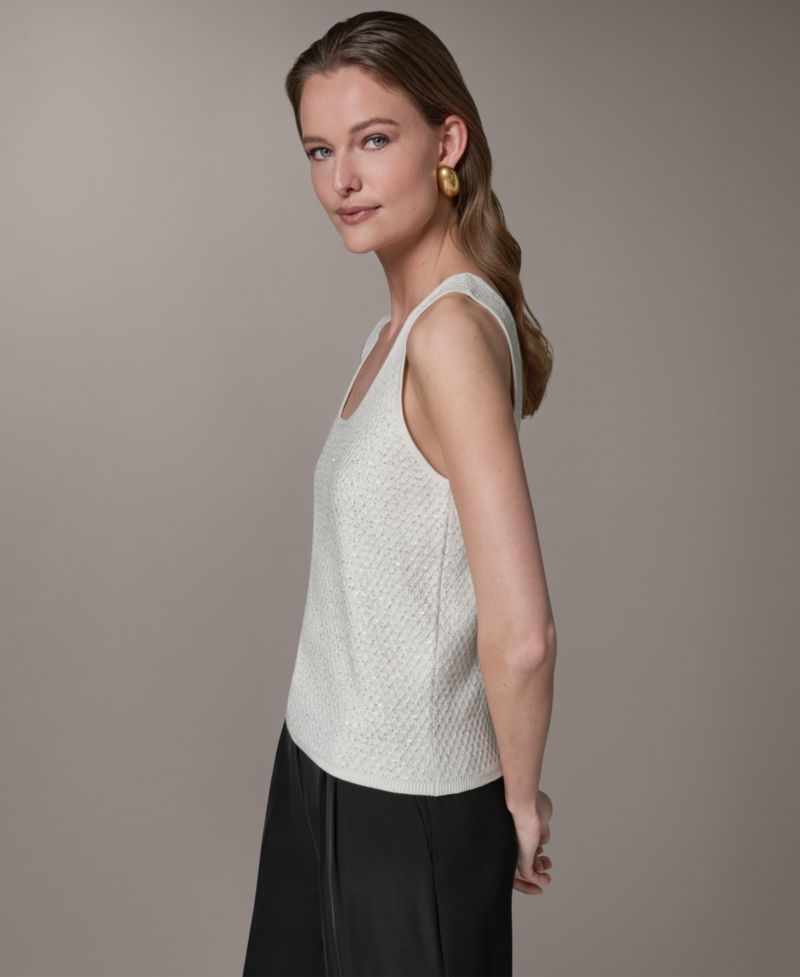 Women's Scoop Neck Sequin Cami Top