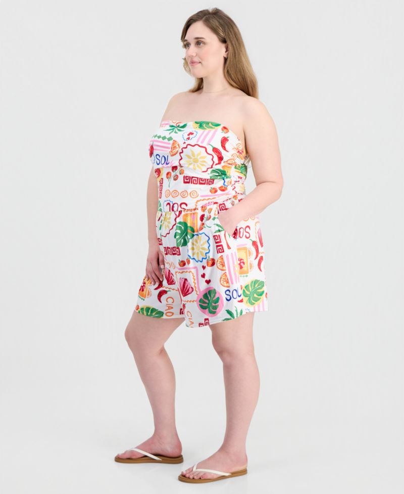 Trendy Plus Size Yummy Strapless Romper