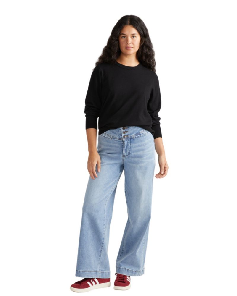 Plus Size Savvy Fine Knit Crew Sweater