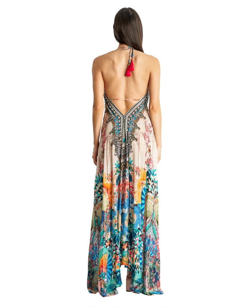 Women's Maxi Halterneck Dress