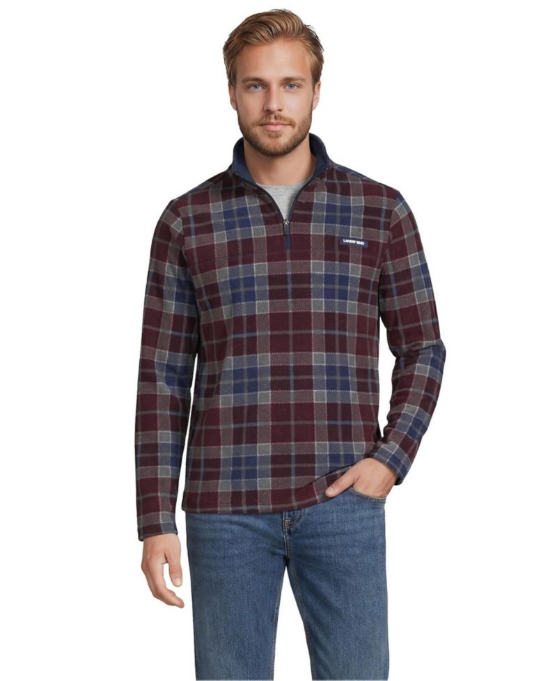 Men's Big & Tall Anyweather Mock-Neck Fleece Quarter-Zip Pullover