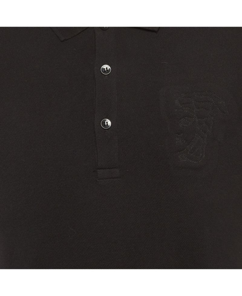 Men's Collection Medusa Embossed Cotton Polo T-Shirt