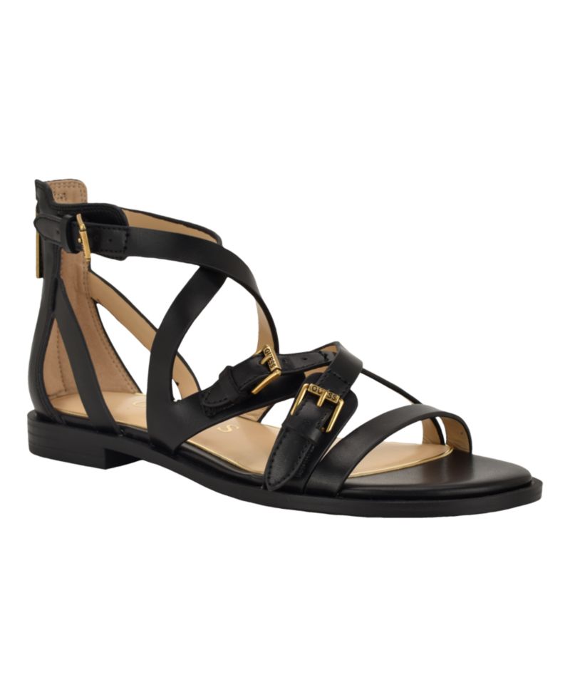 Women's Yaris Strappy Buckles Gladiator Flat Sandals