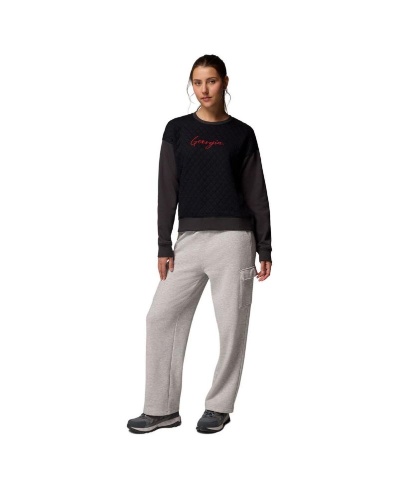 Women's Black Georgia Bulldogs Collegiate Hart Mountain Quilted Sweatshirt