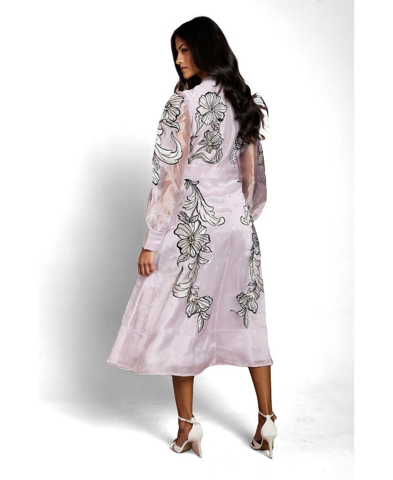 Women's Petite Embroidered Midi Dress