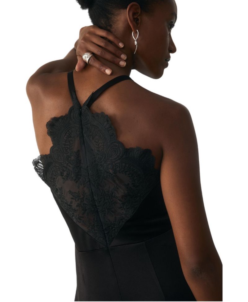 Women's Lucia Satin Halter-Neck Midi Dress