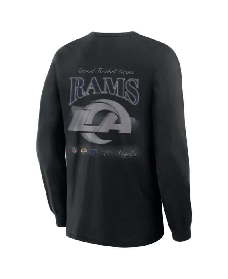 Men's Black Los Angeles Rams Midnight Falls Long Sleeve T-Shirt