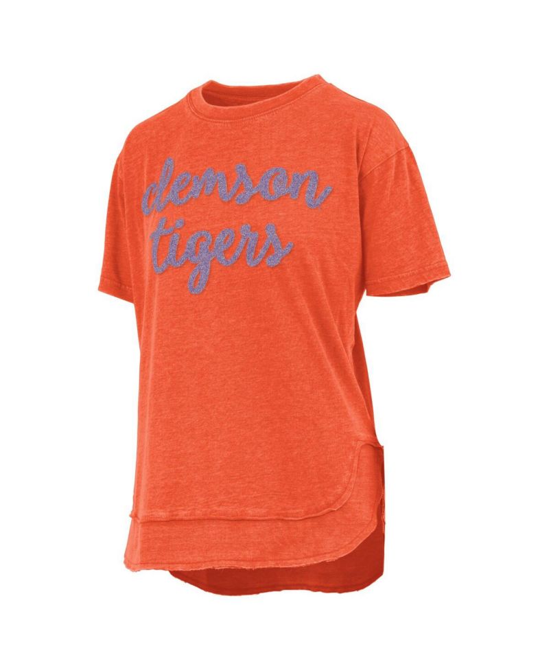 Women's Orange Clemson Tigers Poncho T-Shirt