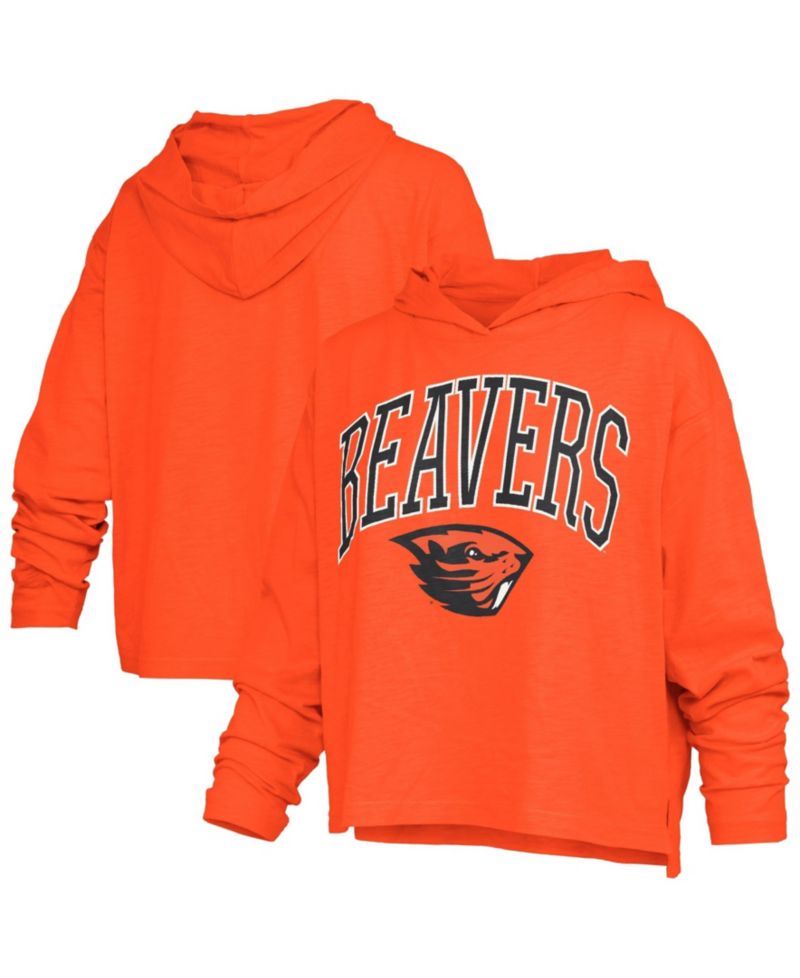 Women's Nelson Oregon State Beavers Hooded Long Sleeve Slub T-Shirt